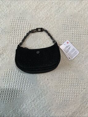 lululemon athletica City essentials nano black glitter shoulder bag